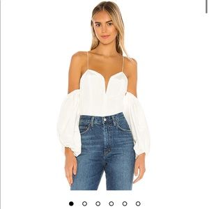 For Love & Lemons Celeste Moire Top